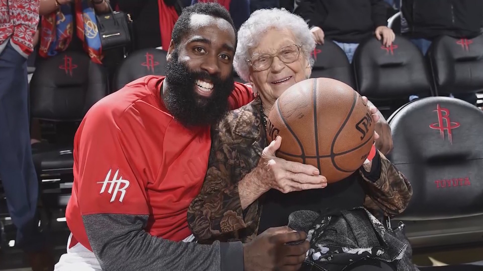 James Harden thrills woman turning 100
